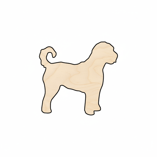 Wood Dog Shape – Golden Doodle Silhouette | DIY Wooden Craft Shapes 46" Blank Door Hanger Wooden Cutout Cut Outs - Unfinished - NameSigns.com