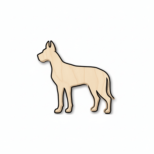 Wood Dog Shape – Great Dane Silhouette | DIY Wood Crafts 46" Blank Door Hanger Wooden Cutout Cut Outs - Unfinished - NameSigns.com