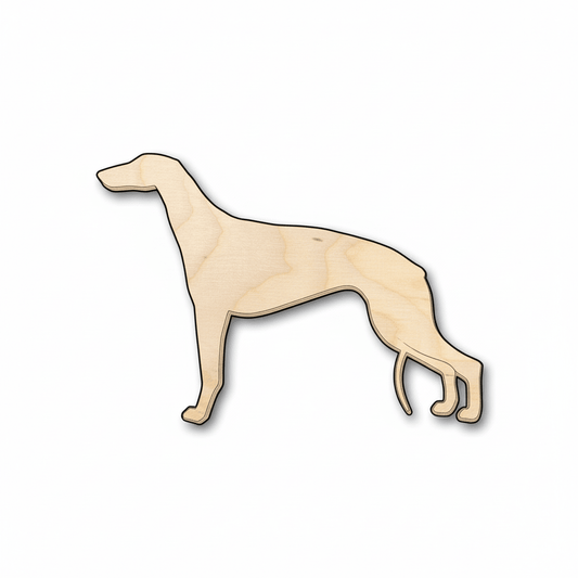 Wood Dog Shape – Greyhound Silhouette | DIY Wooden Cutouts & Craft Project Supplies Blank Door Hanger Wooden Cutout Cut Outs - Unfinished - NameSigns.com