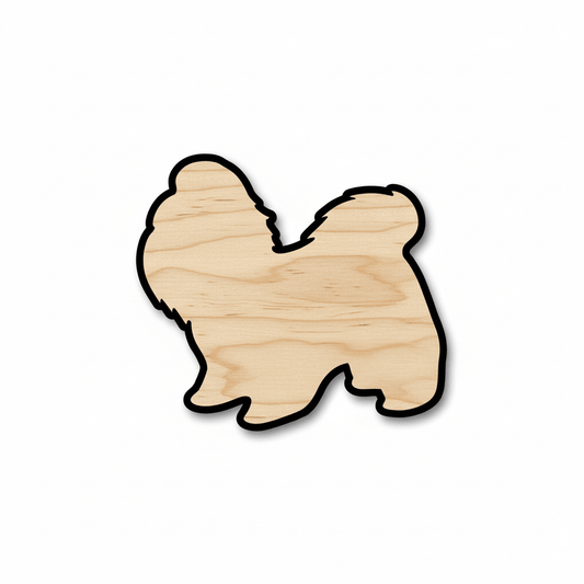 Wood Dog Shape – Shih Tzu Craft Kit | Baltic Birch Plywood Cutout Blank Door Hanger Wooden Cutout Cut Outs - Unfinished - NameSigns.com