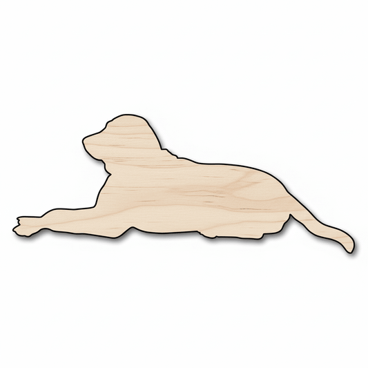 Wood Dog Silhouette – Birch Plywood Cutouts for DIY Projects Blank Door Hanger Wooden Cutout Cut Outs - Unfinished - NameSigns.com