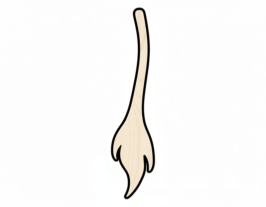 Wood Donkey Tail – Laser Cut Wood Craft Shapes Up to 46 Inches Blank Door Hanger Wooden Cutout Cut Outs - Unfinished - NameSigns.com