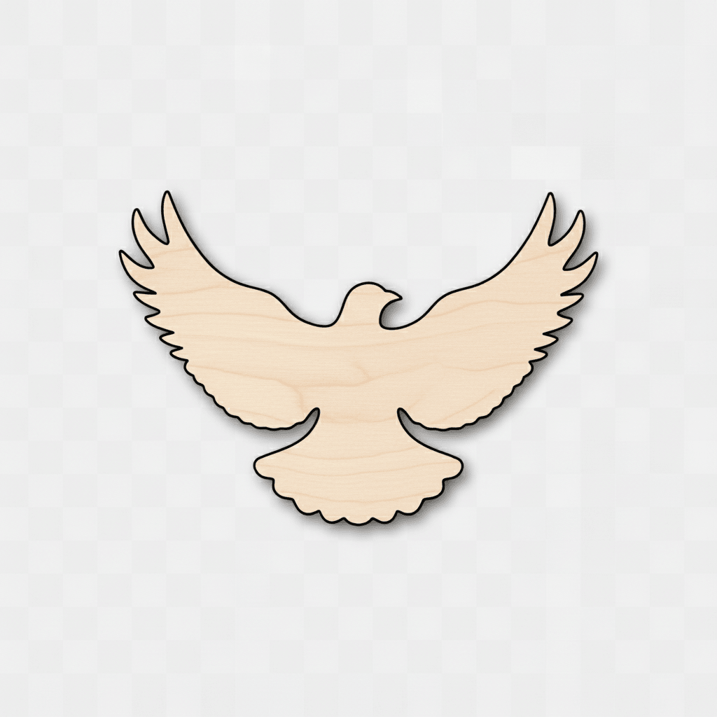 Wood Dove – DIY Wooden Bird Craft Project Supplies Up to 46" Blank Door Hanger Wooden Cutout Cut Outs - Unfinished - NameSigns.com