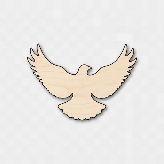 Wood Dove – DIY Wooden Bird Craft Project Supplies Up to 46" Blank Door Hanger Wooden Cutout Cut Outs - Unfinished - NameSigns.com