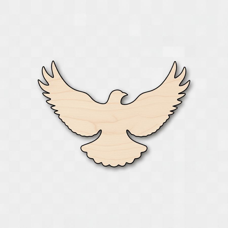 Wood Dove – DIY Wooden Bird Craft Project Supplies Up to 46" Blank Door Hanger Wooden Cutout Cut Outs - Unfinished - NameSigns.com
