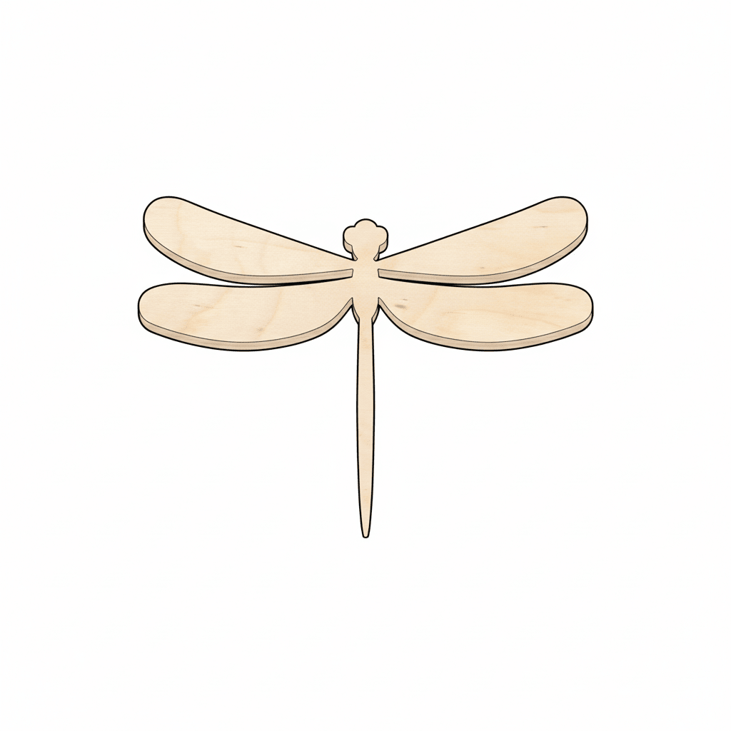 Wood Dragonfly – Laser Cut Wood Craft Shapes for DIY Decor Blank Door Hanger Wooden Cutout Cut Outs - Unfinished - NameSigns.com
