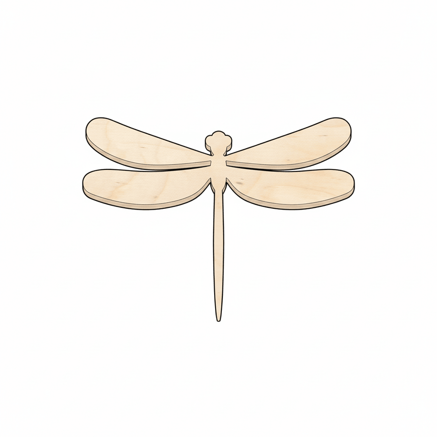 Wood Dragonfly – Laser Cut Wood Craft Shapes for DIY Decor Blank Door Hanger Wooden Cutout Cut Outs - Unfinished - NameSigns.com