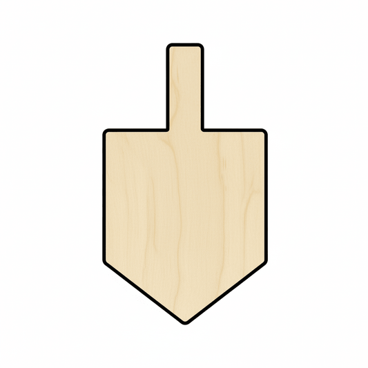 Wood Dreidle Shape - Custom Laser Cut Wooden Crafting Blanks for Hanukkah Chanukah Blank Door Hanger Wooden Cutout Cut Outs - Unfinished - NameSigns.com