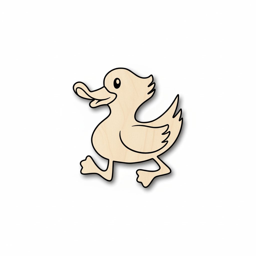 Wood Duck | Birch Plywood Cutouts & DIY Wooden Figures Up to 46" Blank Door Hanger Wooden Cutout Cut Outs - Unfinished - NameSigns.com