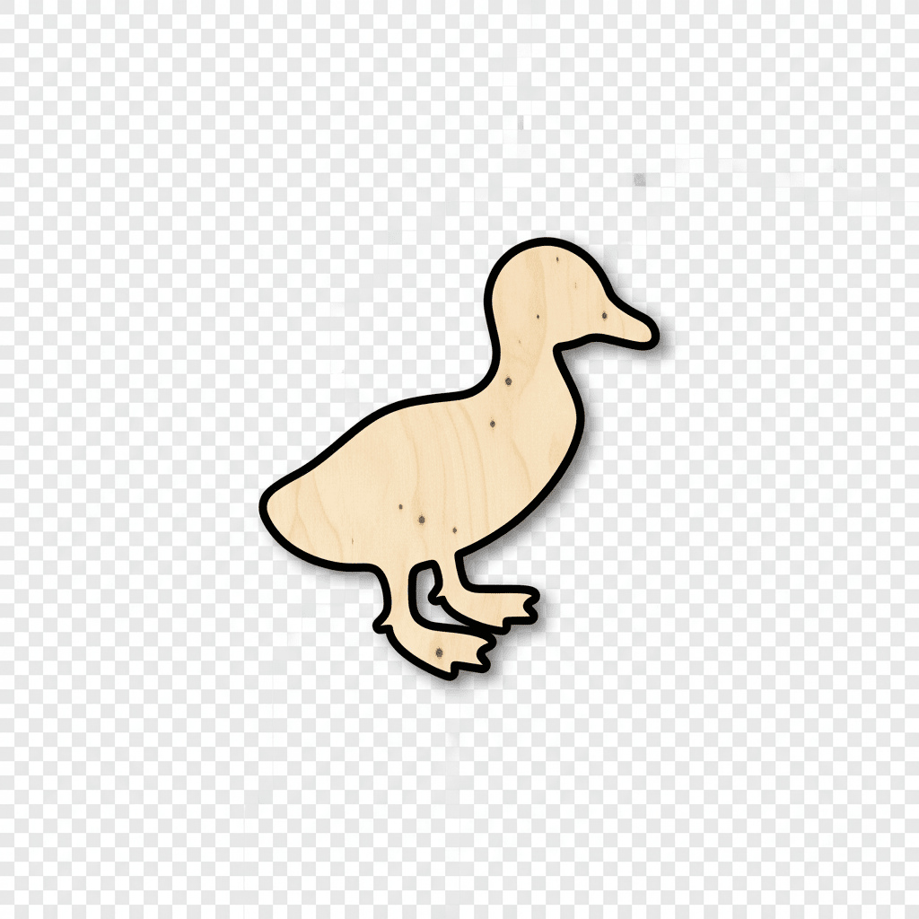 Wood Duck Walking Silhouette - Baltic Birch Plywood Craft Shape 46" Blank Door Hanger Wooden Cutout Cut Outs - Unfinished - NameSigns.com