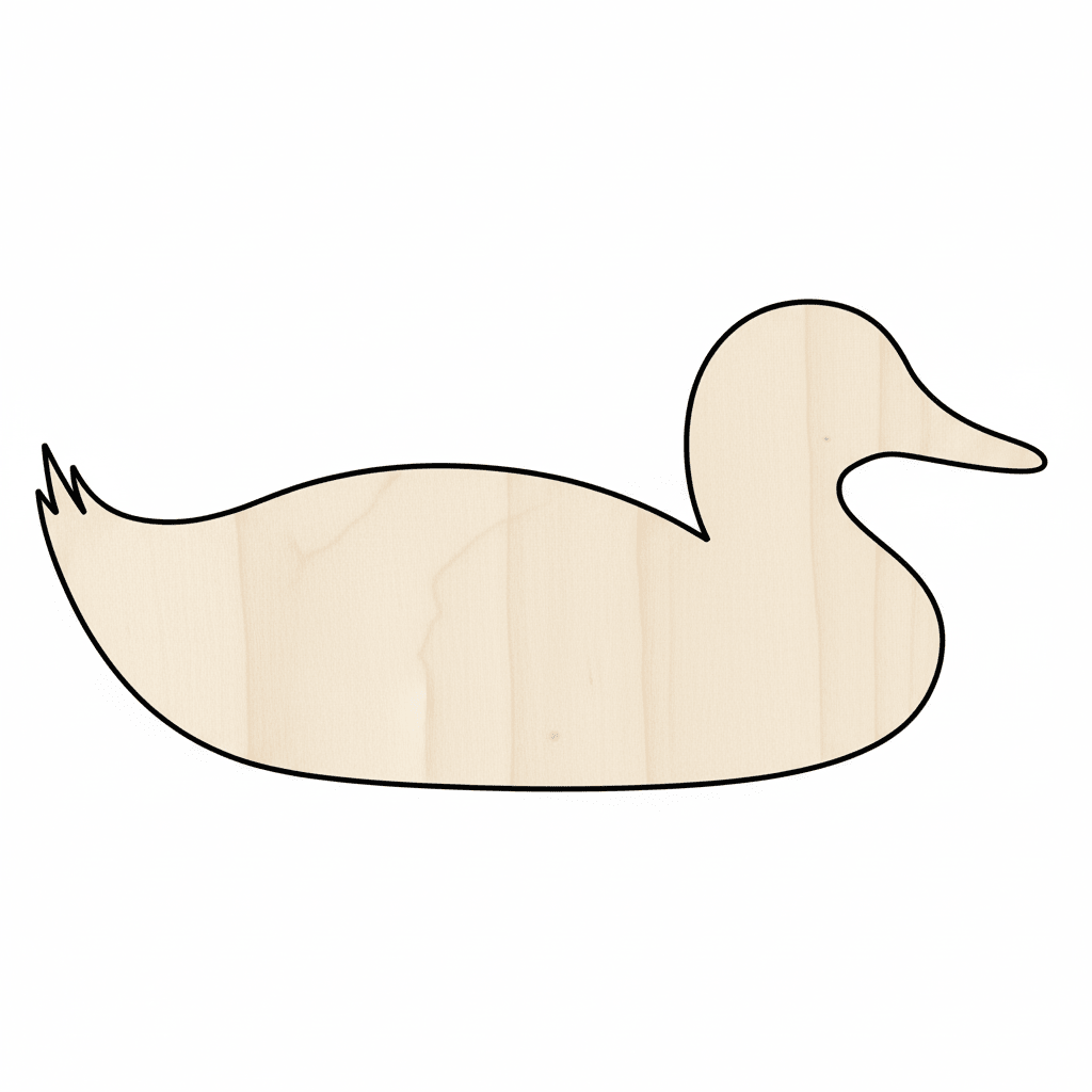 Duck Cut Out Pattern Unfinished Wood Shape Cut Out Unfinished Wood Duck - Wooden Duck ...