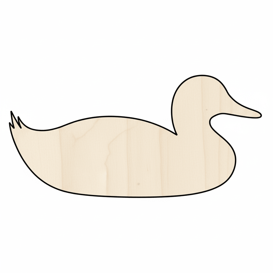Wood Duck – Wooden Duck Cutouts | DIY Wood Animals & Crafts Up to 46" Blank Door Hanger Wooden Cutout Cut Outs - Unfinished - NameSigns.com