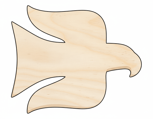 Wood Eagle – Birch Plywood Cutouts | Laser Cut Craft Shapes 46" Blank Door Hanger Wooden Cutout Cut Outs - Unfinished - NameSigns.com