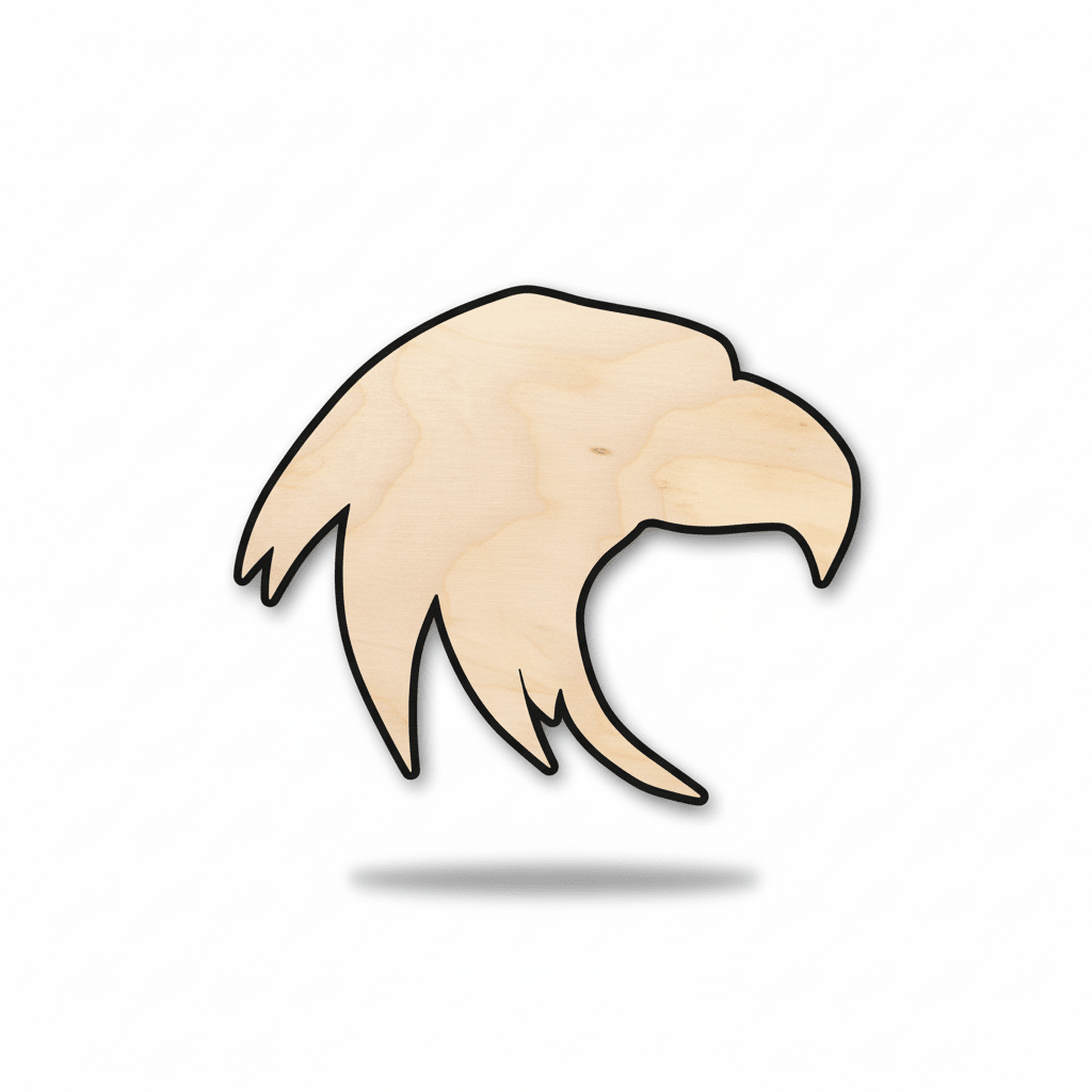 Wood Eagle Head – Patriotic Wooden Decor | DIY Craft Project 46" Blank Door Hanger Wooden Cutout Cut Outs - Unfinished - NameSigns.com