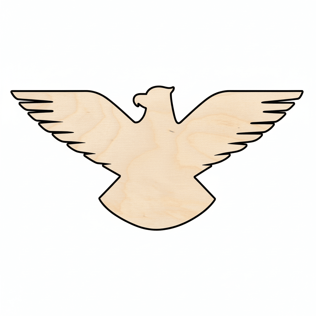 Wood Eagle – Patriotic Wood Decor | DIY Craft Supplies 46" Blank Door Hanger Wooden Cutout Cut Outs - Unfinished - NameSigns.com