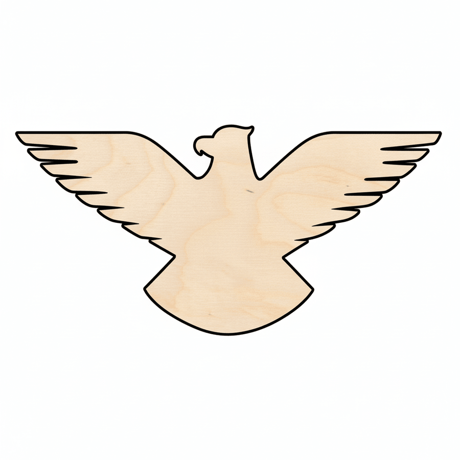 Wood Eagle – Patriotic Wood Decor | DIY Craft Supplies 46" Blank Door Hanger Wooden Cutout Cut Outs - Unfinished - NameSigns.com