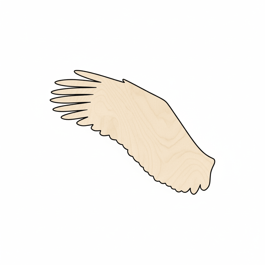 Wood Eagle Wing – Wildlife Wood Cutouts for DIY Craft Shapes 46" Blank Door Hanger Wooden Cutout Cut Outs - Unfinished - NameSigns.com