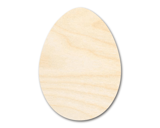 Wood Egg | Laser Cut Wood Craft Shapes for DIY Projects Blank Door Hanger Wooden Cutout Cut Outs - Unfinished - NameSigns.com
