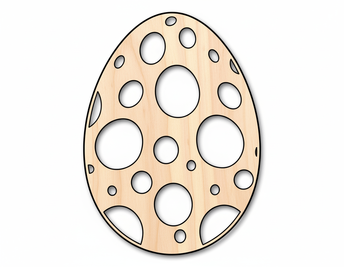 Wood Egg – Natural Wood Egg Shape | Baltic Birch Plywood Craft Blank Door Hanger Wooden Cutout Cut Outs - Unfinished - NameSigns.com