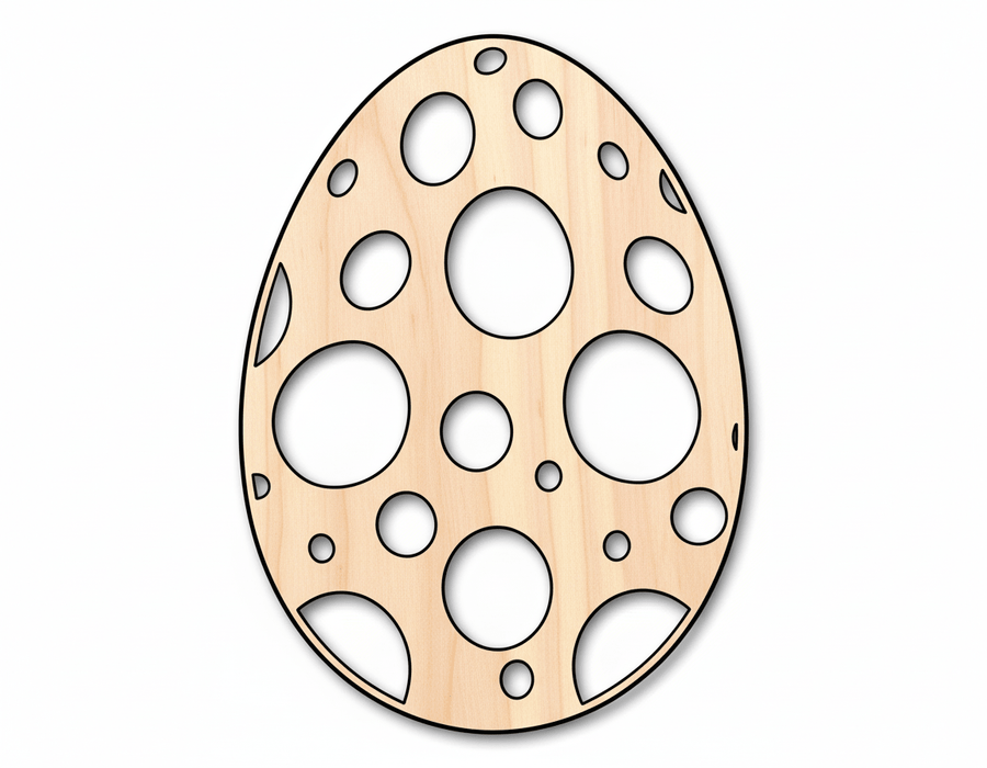 Wood Egg – Natural Wood Egg Shape | Baltic Birch Plywood Craft Blank Door Hanger Wooden Cutout Cut Outs - Unfinished - NameSigns.com