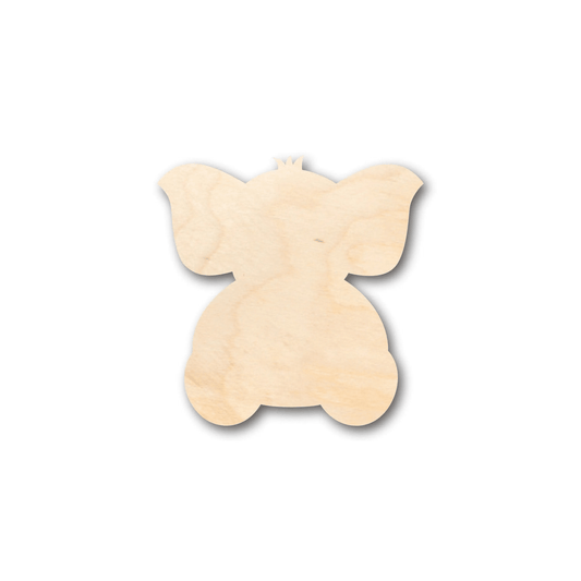 Wood Elephant - Baltic Birch Plywood Craft Shape | Smooth Sanded DIY Decor Blank Door Hanger Wooden Cutout Cut Outs - Unfinished - NameSigns.com
