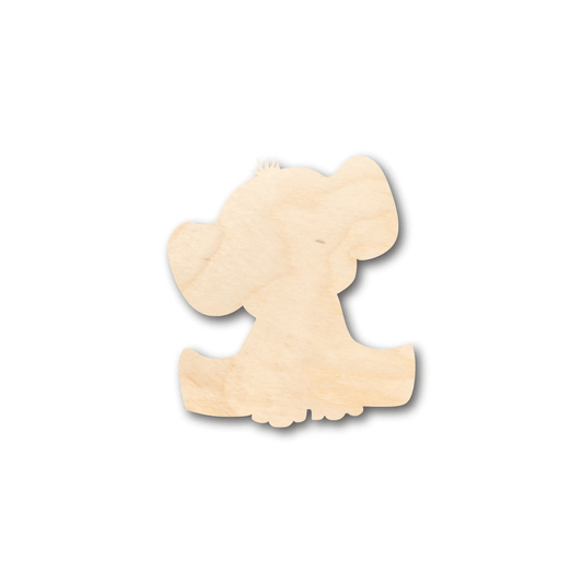 Wood Elephant – Custom Wood Craft Shapes | Baltic Birch Plywood Cutouts Blank Door Hanger Wooden Cutout Cut Outs - Unfinished - NameSigns.com