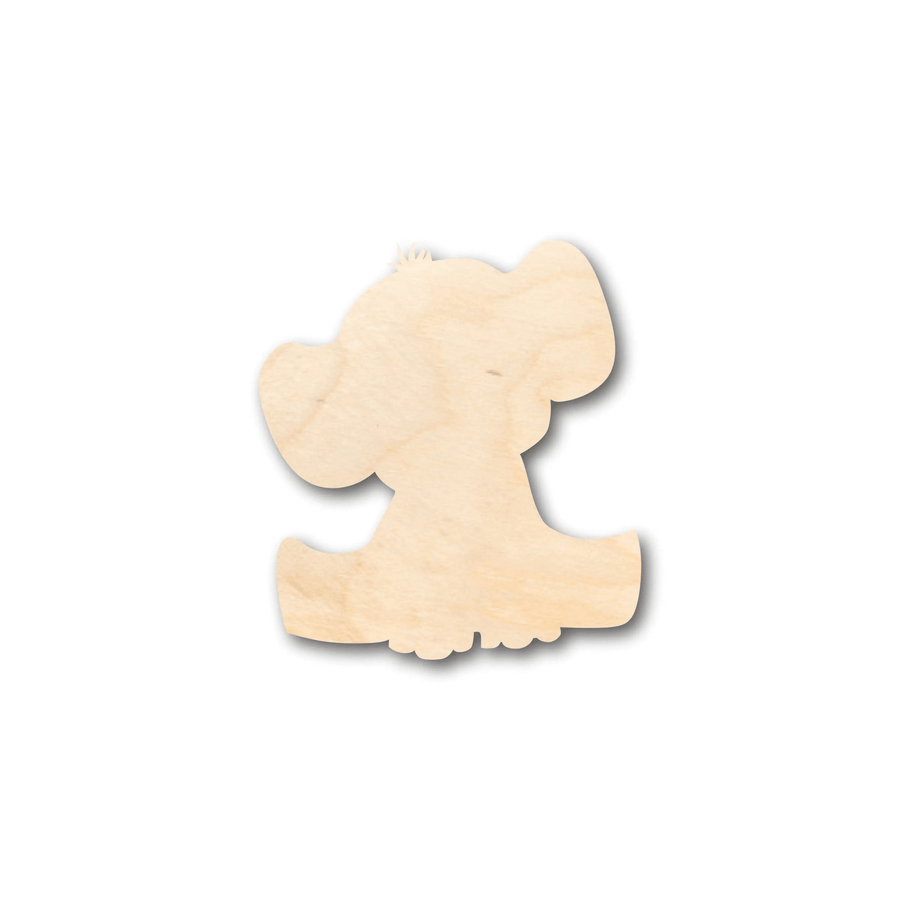 Wood Elephant – Custom Wood Craft Shapes | Baltic Birch Plywood Cutouts Blank Door Hanger Wooden Cutout Cut Outs - Unfinished - NameSigns.com