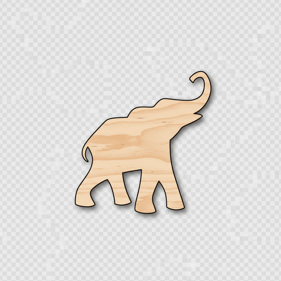 Wood Elephant – Handmade Wooden Figures | Natural Wood Crafts 46" Blank Door Hanger Wooden Cutout Cut Outs - Unfinished - NameSigns.com