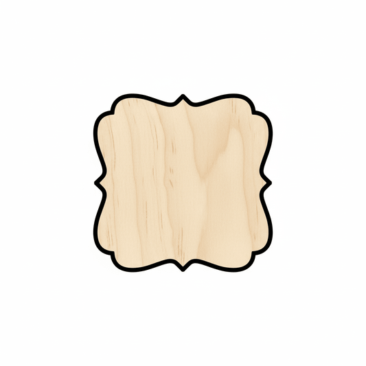 Wood Fancy Award Craft Plaque Silhouette - Craft - Blank Door Hanger Wooden Cutout Cut Outs - Unfinished - NameSigns.com