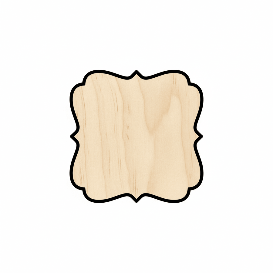 Wood Fancy Award Craft Plaque Silhouette - Craft - Blank Door Hanger Wooden Cutout Cut Outs - Unfinished - NameSigns.com