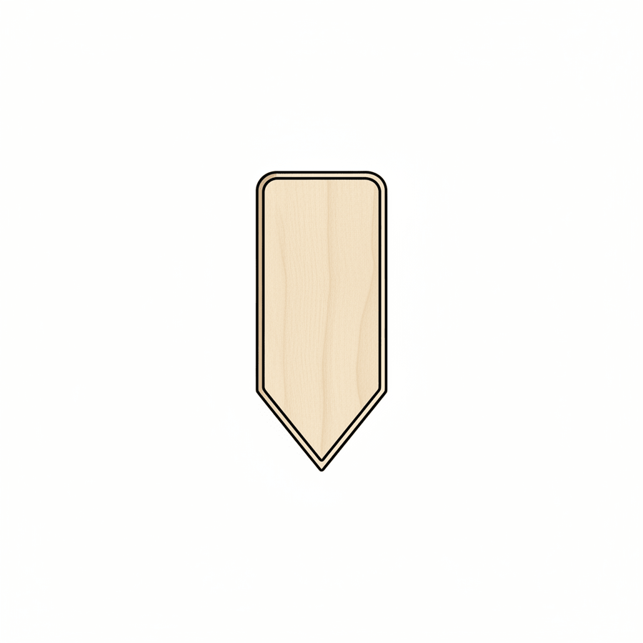 Wood Fat Pencil Silhouette - Craft - Blank Door Hanger Wooden Cutout Cut Outs - Unfinished - NameSigns.com