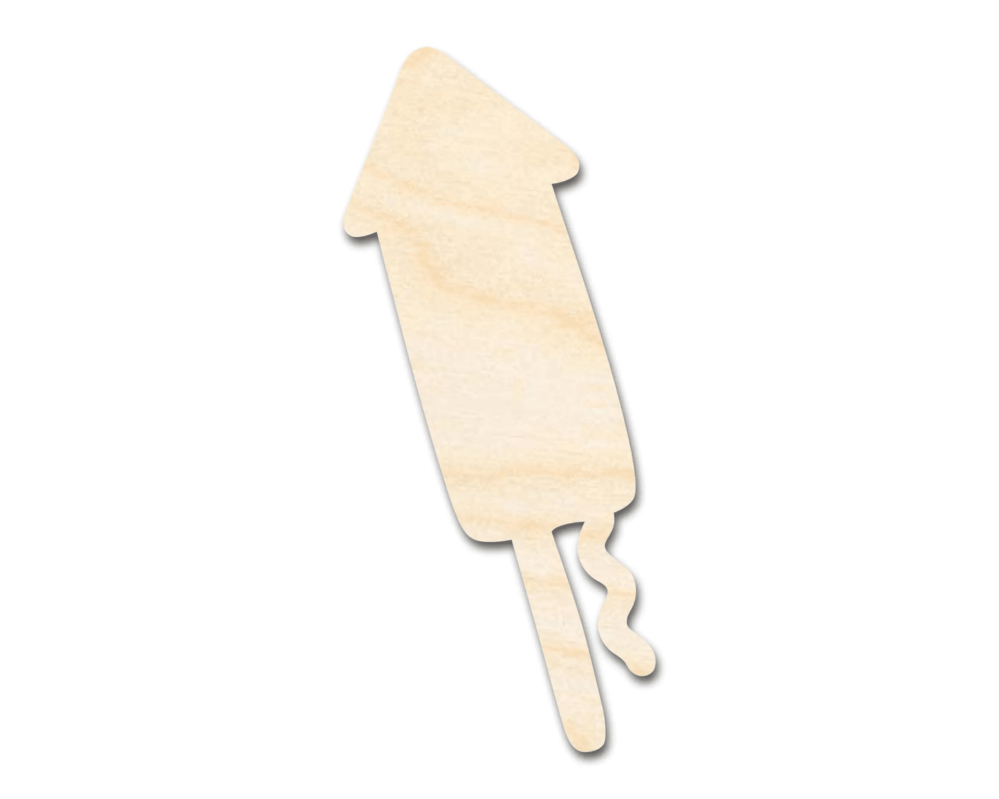 Wood Firecracker – Laser Cut Wood Craft Cutout for DIY Projects Blank Door Hanger Wooden Cutout Cut Outs - Unfinished - NameSigns.com