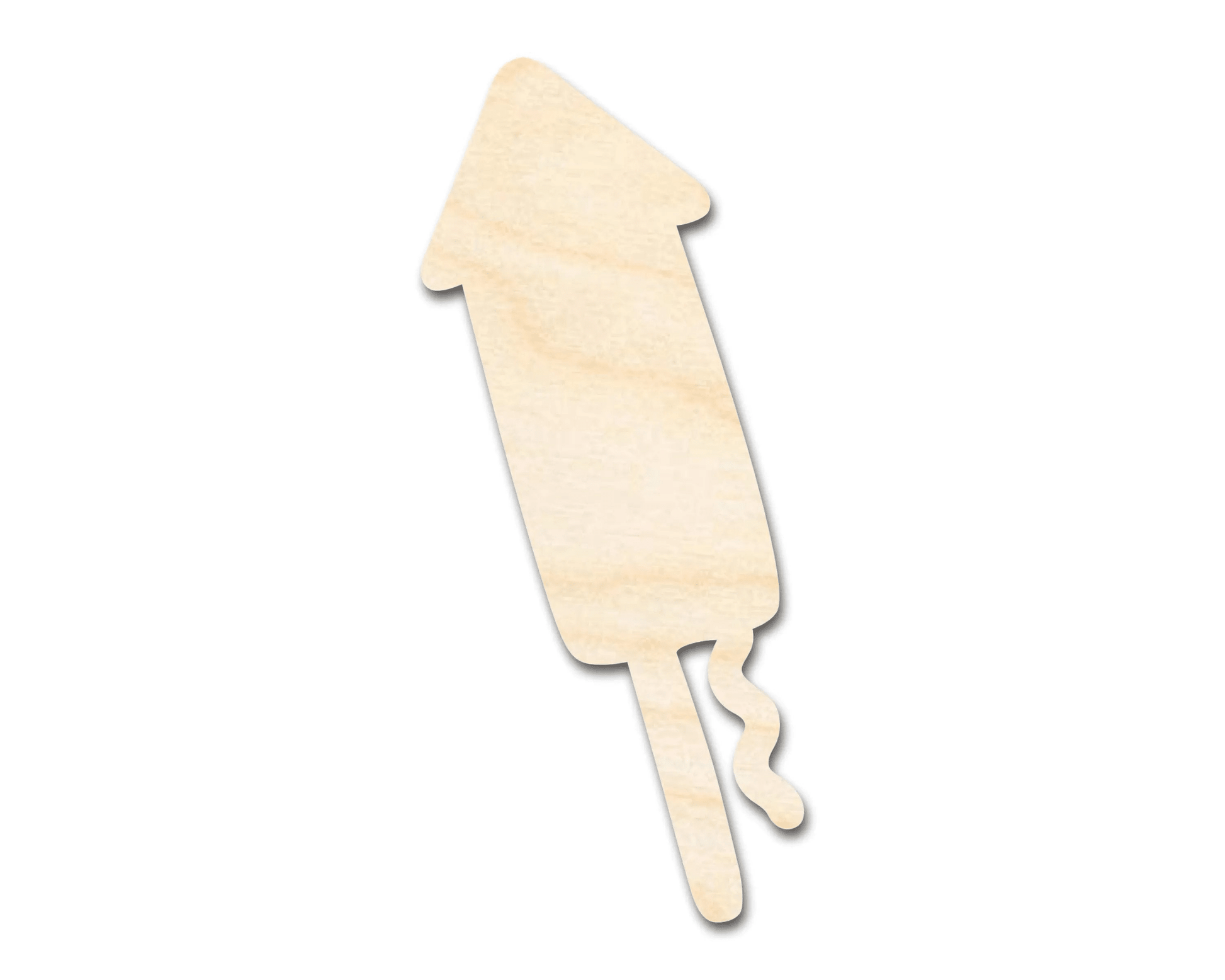 Wood Firecracker – Laser Cut Wood Craft Cutout for DIY Projects Blank Door Hanger Wooden Cutout Cut Outs - Unfinished - NameSigns.com