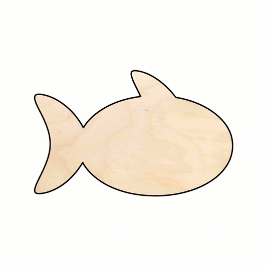 Wood Fish – Baltic Birch Plywood Craft Wood Blanks for Painting Blank Door Hanger Wooden Cutout Cut Outs - Unfinished - NameSigns.com