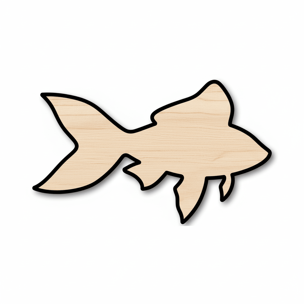 Wood Fish – Baltic Birch Plywood Sanded Wood Blanks for Craft Projects Blank Door Hanger Wooden Cutout Cut Outs - Unfinished - NameSigns.com