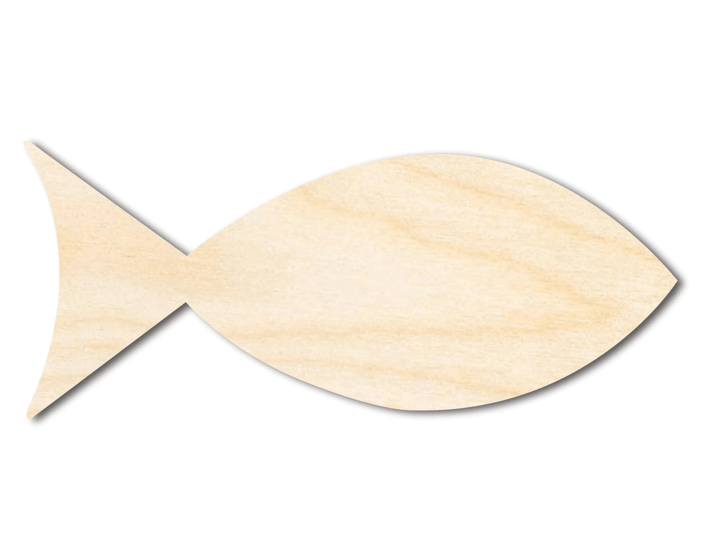Wood Fish | DIY Wood Shapes Craft Cutout – Handmade Decor Blank Door Hanger Wooden Cutout Cut Outs - Unfinished - NameSigns.com