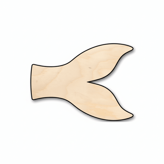 Wood Fish Tail – Baltic Birch Plywood Craft Shapes for DIY Wood Animals Blank Door Hanger Wooden Cutout Cut Outs - Unfinished - NameSigns.com