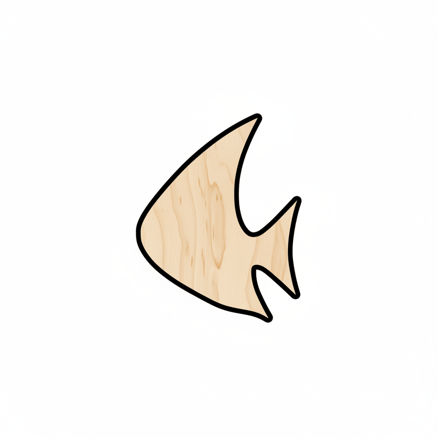 Wood Fish – Tropical Fish Design | DIY Wood Craft Shapes 46" Blank Door Hanger Wooden Cutout Cut Outs - Unfinished - NameSigns.com
