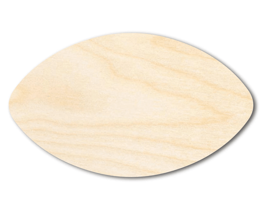 Wood Football – DIY Wooden Craft Cutout | Sports Decor & Art Project Blank Door Hanger Wooden Cutout Cut Outs - Unfinished - NameSigns.com