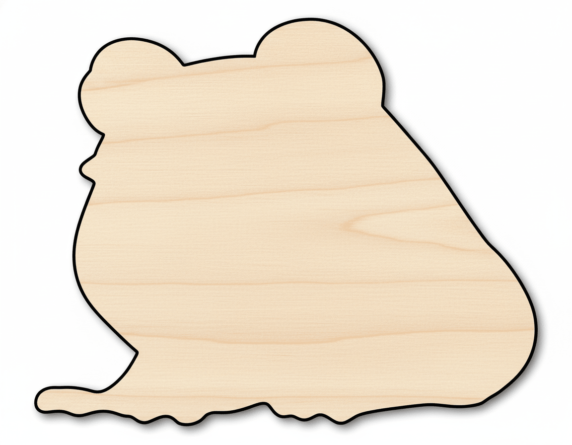 Wood Frog - Cartoon Frog Shape Cutout for DIY Wood Projects Up to 46" Blank Door Hanger Wooden Cutout Cut Outs - Unfinished - NameSigns.com