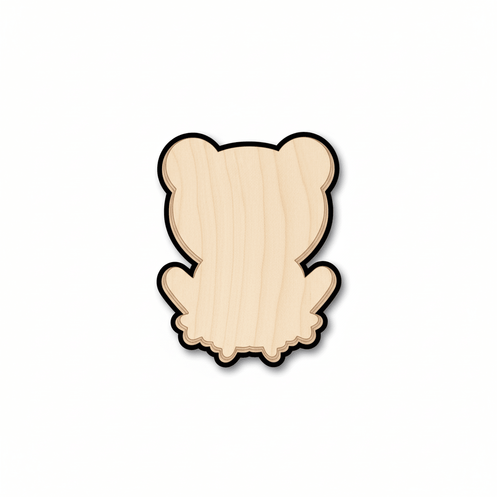 Wood Frog | Cute Frog Craft Shape Up to 46" - DIY Wood Projects Supplies Blank Door Hanger Wooden Cutout Cut Outs - Unfinished - NameSigns.com