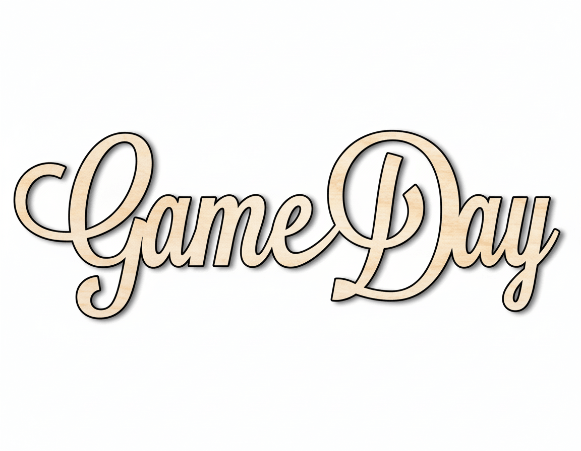 Unfinished Wood Shape Cut Out Wood Game Day Shape - Word Craft - up to ...