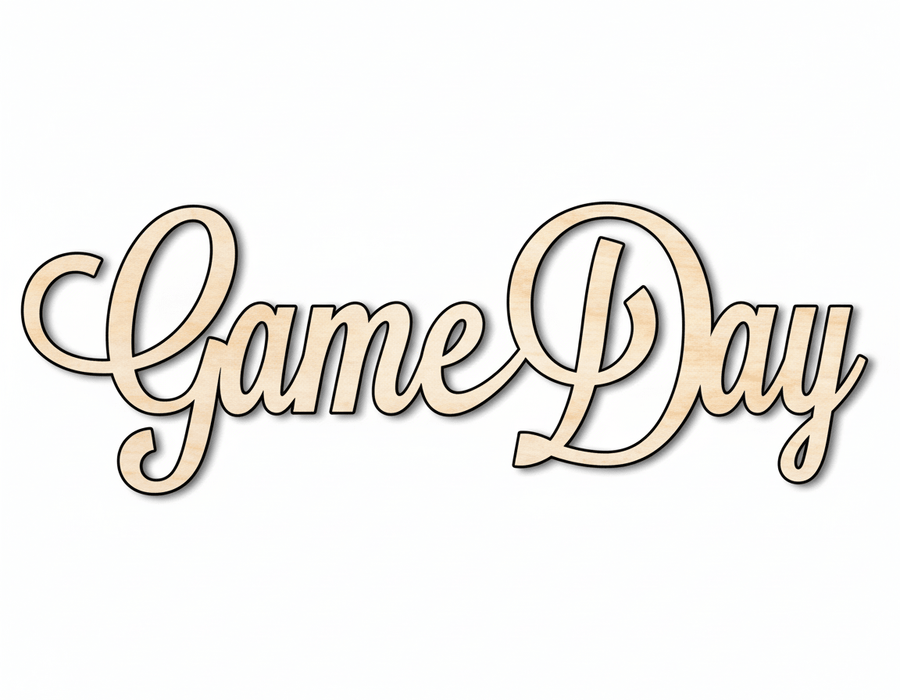 Wood Game Shape – Custom Wood Cutouts | Baltic Birch Plywood Craft Blank Door Hanger Wooden Cutout Cut Outs - Unfinished - NameSigns.com
