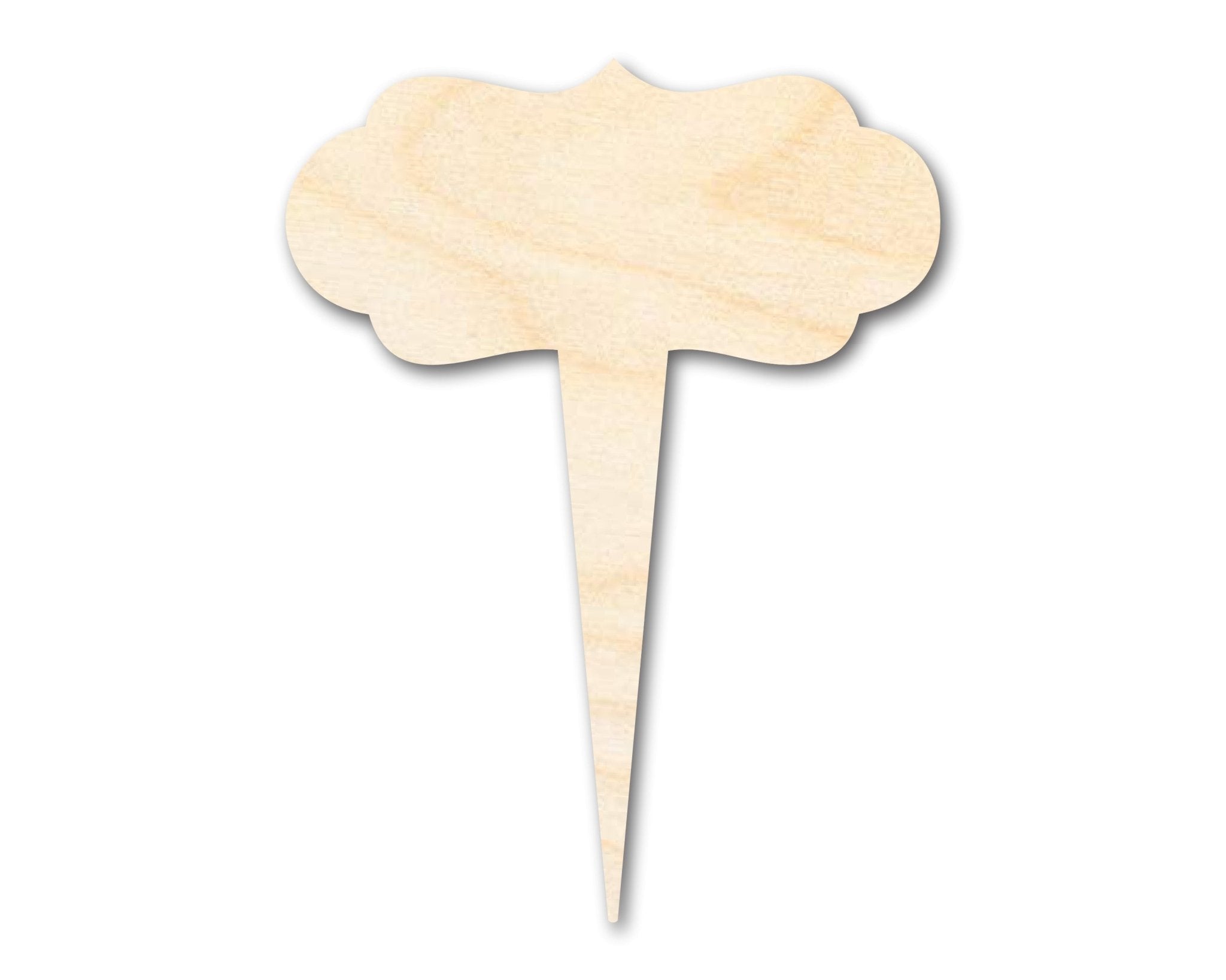 Unfinished Wood Shape Cut Out Wood Garden Marker Stake - Unfinished ...