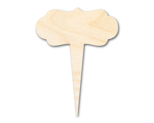 Wood Garden Marker Stake - Unfinished Wooden Craft Cutout Stakes for DIY Plant Labels - NameSigns.com