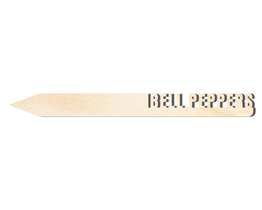 Wood Garden Stake - Bell Pepper Cutout | Paintable Baltic Birch DIY Craft Supplies - NameSigns.com