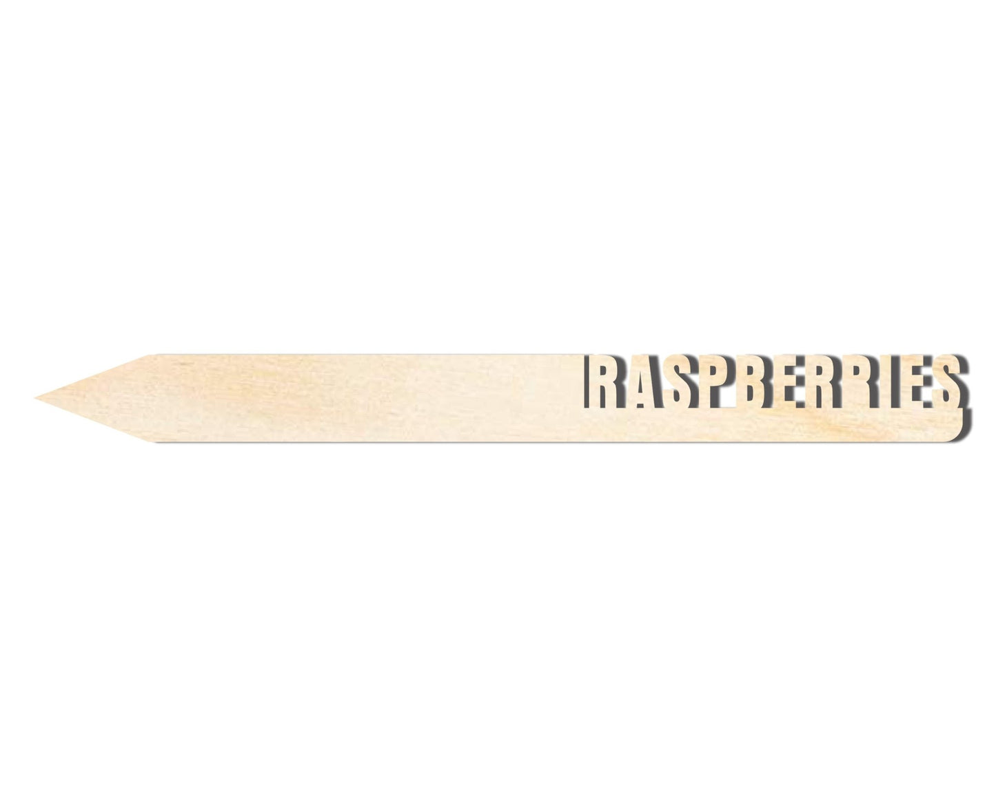 Wood Garden Stake - Raspberry Craft Cutout | Baltic Birch DIY Wooden Decor - NameSigns.com