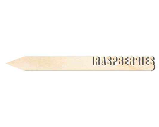 Wood Garden Stake - Raspberry Craft Cutout | Baltic Birch DIY Wooden Decor - NameSigns.com