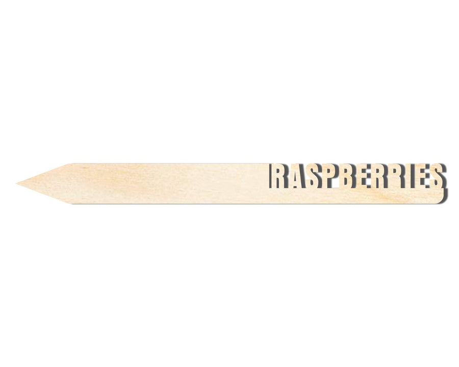 Wood Garden Stake - Raspberry Craft Cutout | Baltic Birch DIY Wooden Decor - NameSigns.com
