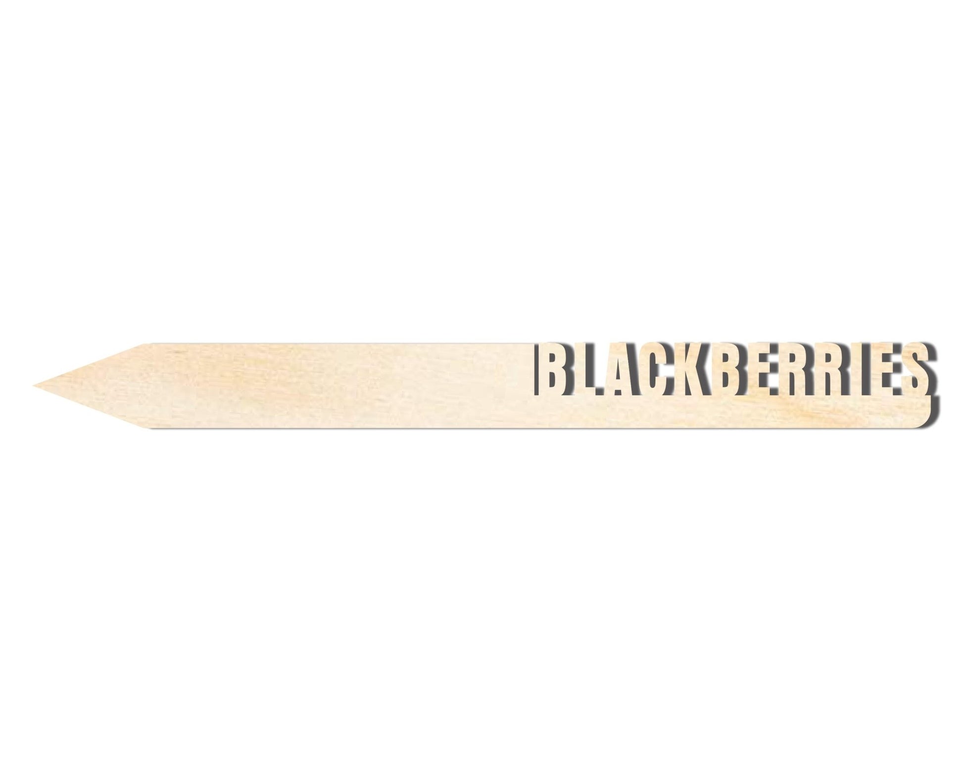 Wood Garden Stake - Unfinished Blackberries Cutout | Baltic Birch Plywood Craft Project - NameSigns.com